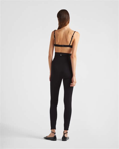 prada wool bra top|Black Stretch Jersey Bra Top .